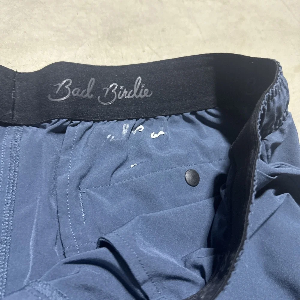 Bad Birdie Men's L Golf Shorts Navy Blue Performance Stretch Athletic Drawstring